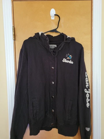 Old Time Hockey San Jose Sharks Sweatshirt XL Full Zip Jacket Sweater NHL Cover