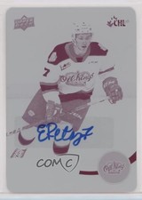 2021-22 Upper Deck CHL Printing Plate Magenta 1/1 Ethan Peters #65 Auto x9h