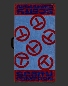 BRAND NEW IN BAG SCOTTY CAMERON CIRCLE T TOWEL LAGUNA  BLUE / RED SOLD OUT!!! - Picture 1 of 4