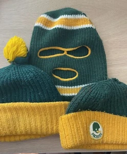 Berretto vintage Green Bay Packers Eski berretto, maschera viso e berretto con logo anni '50 - Foto 1 di 8