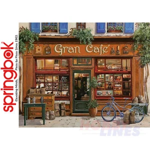 LOCAL TREASURE Gran Cafe 1000 pc SPRINGBOK Jigsaw Puzzle Random Cut Super Deluxe - Picture 1 of 9