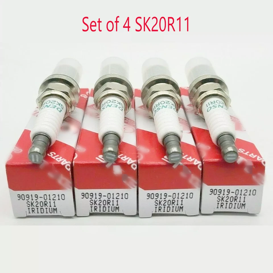 4pcs Genuine DENSO Iridium Spark Plugs OEM 90919-01210 SK20R11 3297 - Image 1 of 4