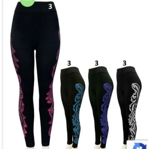 Womens Soft Stretch Cotton High Waisted Leggings Long Workout Yoga One Size Fit - Picture 1 of 1