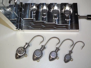 Saltwater Flateye Jig with eyes mold 4,6,8,10oz CNC Aluminum - Picture 1 of 7