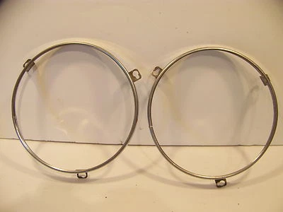 1966 PLYMOUTH SATELLITE HEADLIGHT RETAINING RINGS OEM PAIR BELVEDERE I II WAGON - Image 1 of 3