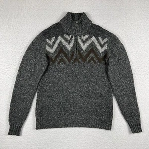BKE Sweater Mens Medium Gray Wool Blend 1/4 Zip Pullover Casual Gorpcore Preppy - Picture 1 of 12