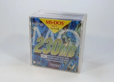 5x Unopened Fujitsu 3.5inch 230MB Rewritable MO Disk / DOS formatting - Image 1 of 3