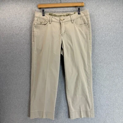 Christopher Blue Womens Cropped Khaki Tan Pants Classic Casual Capri Size 10 - Image 1 of 4