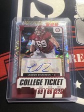 2021 Contenders Draft Picks LANDON DICKERSON Red Explosion College Ticket Auto