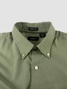 Van Heusen Men’s Large 16-16 1/2 Micro Check Dress Shirt Long Sleeve Button Up - Picture 1 of 10