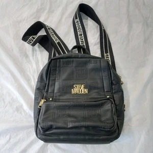 STEVE MADDEN Black Faux LEATHER Bag BACKPACK  - Picture 1 of 8