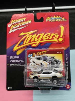 Johnny Lightning 72 1972 Oldsmobile Olds 442 Hurst Zingers Hot Rod Detailed 1/64 - Image 1 of 2