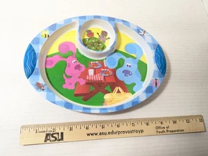 Vintage Blues Clues Melamine Divided Child Plate Zak Design 2002 Plastic Y2K - Picture 1 of 9
