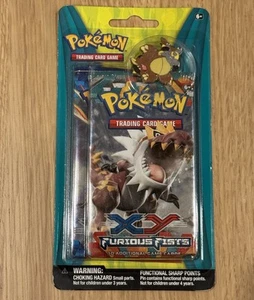 Pokemon 2 Booster Blister Pack Mega Kangaskhan Pin XY Furious Fists And Base X&Y - Picture 1 of 3