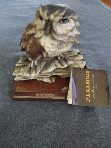 Owl Figurine 1982 Florence Capodimonte R. Pennati Signed W/ Tags, EXC - Bild 1 von 16