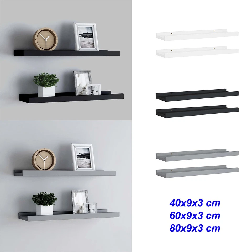 2x Bilderleiste MDF Fotoleiste Bilderregal Bilderrahmen Wandboard Hängeregal - Bild 1 von 1