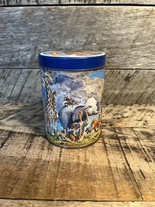 Vtg Noah Ark Round Tin Container - Picture 1 of 10