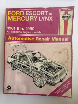 Ford Escort y Mercury Lynx 1981 a 1990 todos los modelos de gasolina Haynes manual de reparación  Foto 1 de 2