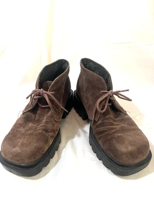 Colin Stuart винтажный коренастый платформе мокасины коричневый замши Y2K 90-х - Изображение 1 из 4