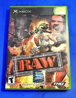 WWF Raw (Microsoft Xbox, 2002) Complete - Original wwe complete CIB tested - Image 1 of 2