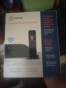 Ooma Telo AIR 2 Wireless VoIP Free Internet Home Phone Service and HD3 Handset. - Afbeelding 1 van 3