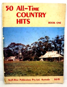 Libro de canciones de 50 éxitos country de todos los tiempos 1 partitura impresión australiana vintage - Imagen 1 de 12
