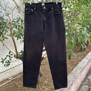 Vintage 1990s Calvin Klein Jeans 34x34 Black Denim Straight Leg - Picture 1 of 5