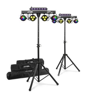 Max PartyBar10 Disco Party Lights - Complete DJ Lighting System with Stands - Image 1 of 4