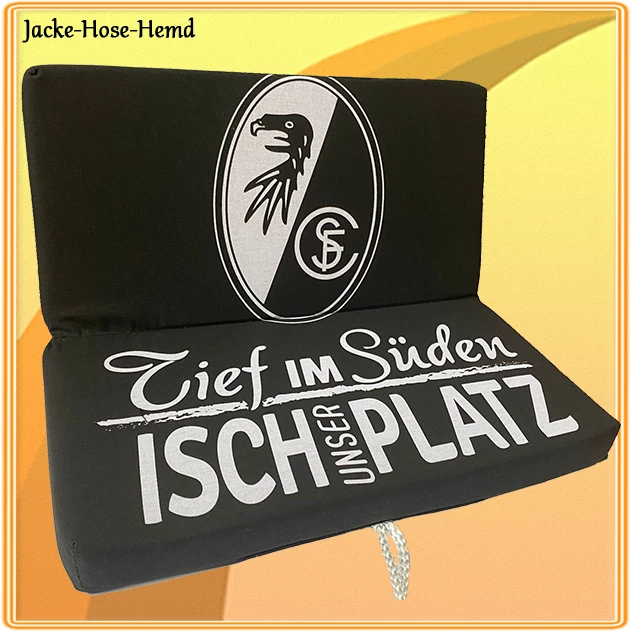 Sitzkissen Klappkissen SC Freiburg Tief im Süden isch unser Platz Gr. 33x33cm