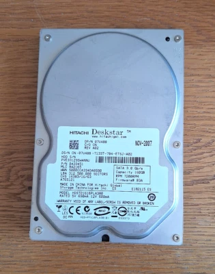 HITACHI - Disque dur 3,5" Deskstar 160Go - HDS721616PLA380 - SATA - Photo 1/4