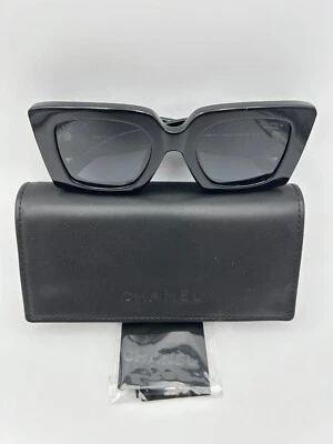 Chanel Sunglasses New 5480-H-A 622/T8 Polarized Black Gold Gray 52 22 140 - Image 1 of 4