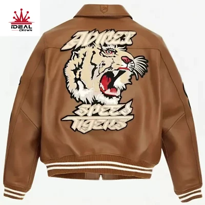 New Avirex Unisex A-2 Speed Tiger Bomber Jacket – Toffee Leather, NWT - Image 1 of 3