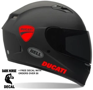Helmet decals (2) Ducati Vinyl Motorcycle helmet decals, Sticker Ducati Decal - Bild 1 von 6