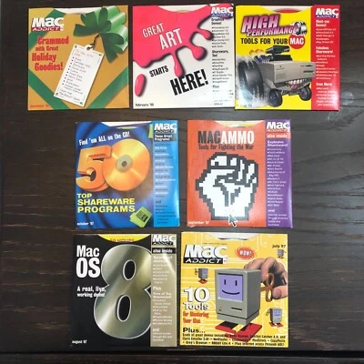 RARE Mac Addict Magazine CDs Vol 11-14, 16, 18 Mid 90s Apple Software Collector - Image 1 of 4