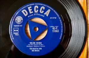 TED HEATH VOLARE MARCH 7" SINGLE DECCA (1958) EX+ JAZZPOP ENGLAND - Picture 1 of 3