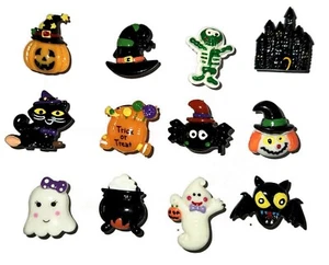 HALLOWEEN ICONS Push Pins - Handmade Decorative Office 12 pc Set SALE - Picture 1 of 3