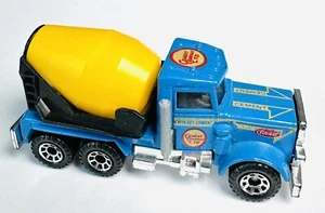 1981 Matchbox Peterbilt Cement Mixer Truck MB-19 (1:80 Blue "Kwik-Set Concrete") - Picture 1 of 5