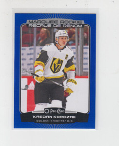 22/23 OPC Vegas Golden Knights Kaedan Korczak Marquee Rookie Blue Border RC #553