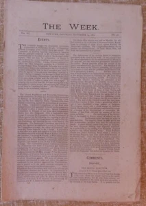 Magazine The Week,year 1872,Number 42,September 14 - Imagen 1 de 10