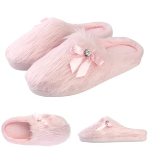 Zapatillas sin cordones para mujer Aerusi invierno cálidas difusas espuma viscoelástica casa zapatos con arco - Imagen 1 de 10