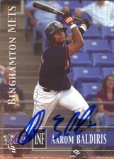 2005 Binghamton Mets AAROM BALDIRIS Signed Card autograph AUTO VENEZUELA