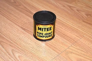 Vintage Mitee Pipe Joint Compound One Pound Can Tin Empty John Sunshine Chicago - Picture 1 of 6
