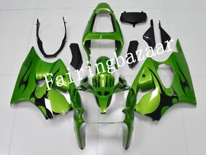 Fit for 2000-02 ZX6R/ 2005-08 ZZR600 Candy Green Black ABS Injection Fairing Kit - Bild 1 von 5
