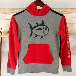 SOUTHERN TIDE Boys Large Hoodie Upper Deck Color-Block Skipjack Sweatshirt - Picture 1 of 9