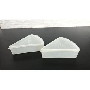2 Vintage Admiration Slice Of Pie Container Hinged Lid #708 - Picture 1 of 3