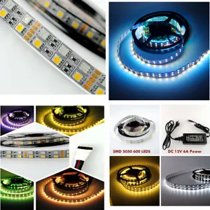 LED Strip Lights RGBW Cool white 12V 5M SMD2835 Cuttable Flexible LED Tape Light - Picture 1 of 15