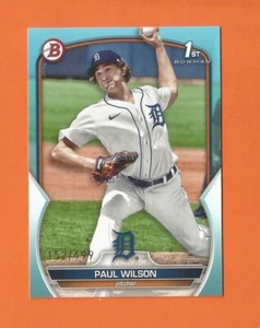 2023 BOWMAN DRAFT 1st SKY BLUE PAPER PAUL WILSON #d 152/499 DETROIT TIGERS - Imagen 1 de 2