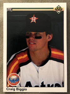 1990 Upper Deck Craig Biggio Baseball Card #104 Astros HOF High-Grade O/C - Picture 1 of 2