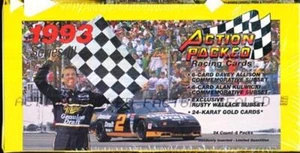 1993 ACTION PACKED SERIE 3 RACING CARDS BOX 24 CONFEZIONI, 6 CARTE PER CONFEZIONE - Foto 1 di 1