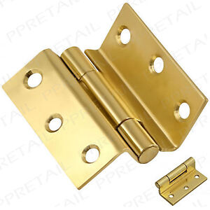 4 PAIRS OF BRASS STORM PROOF HINGES FOR WINDOW SHUTTERS HEAVY DUTY Cranked 2.5"